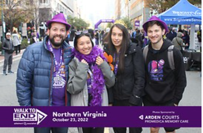 2 men and 2 women at the Northern Virginia Walk to End to Alzheimer's